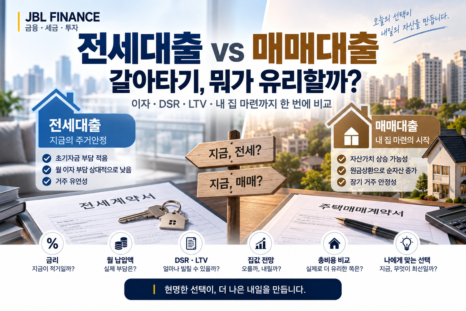 전세대출 vs 매매대출 갈아타기, 뭐가 유리할까?｜이자·DSR·LTV·내 집 마련 비교