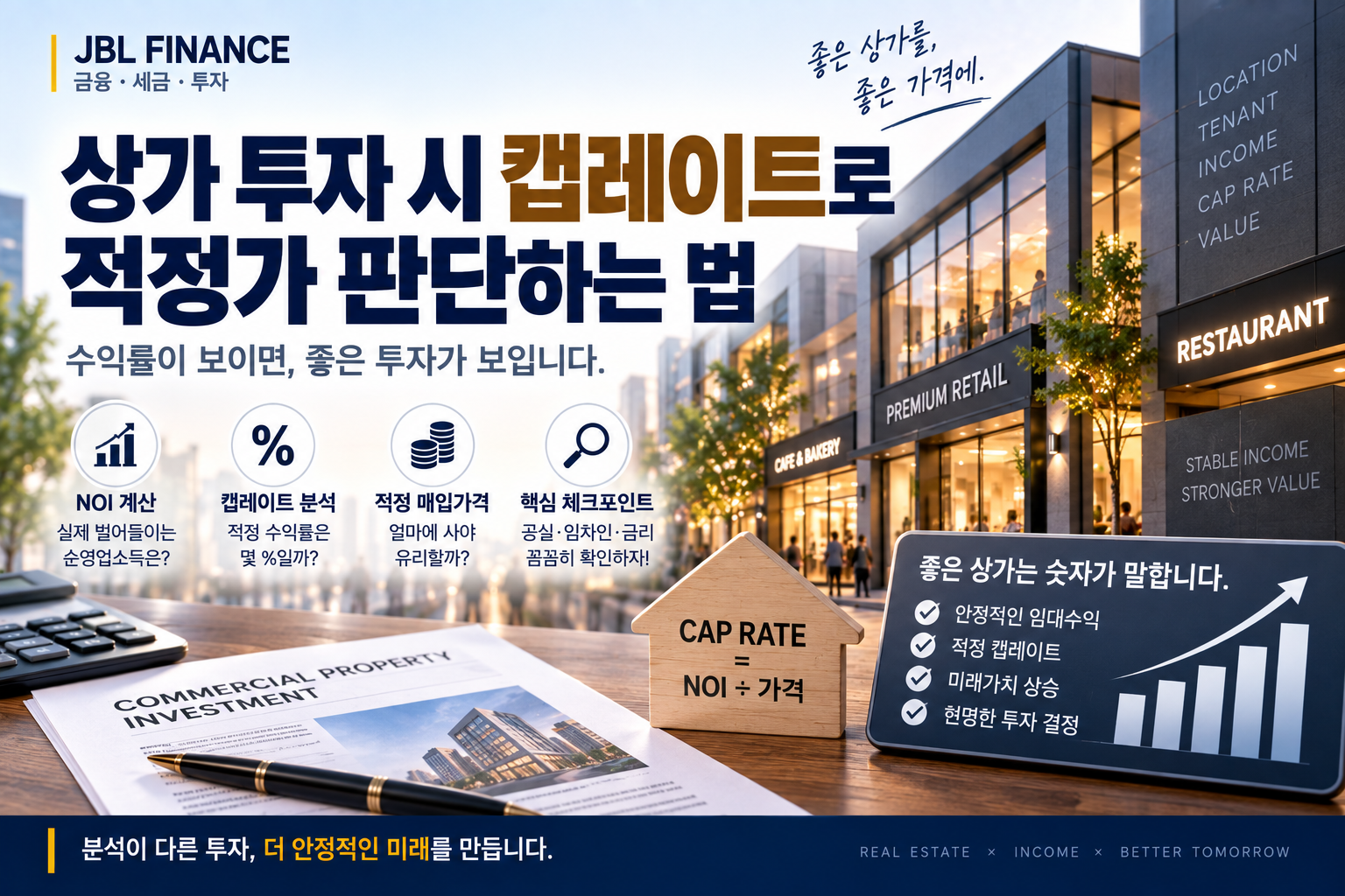 상가 투자 시 캡레이트로 적정가 판단하는 법｜NOI·매입가격·수익률 계산 총정리
