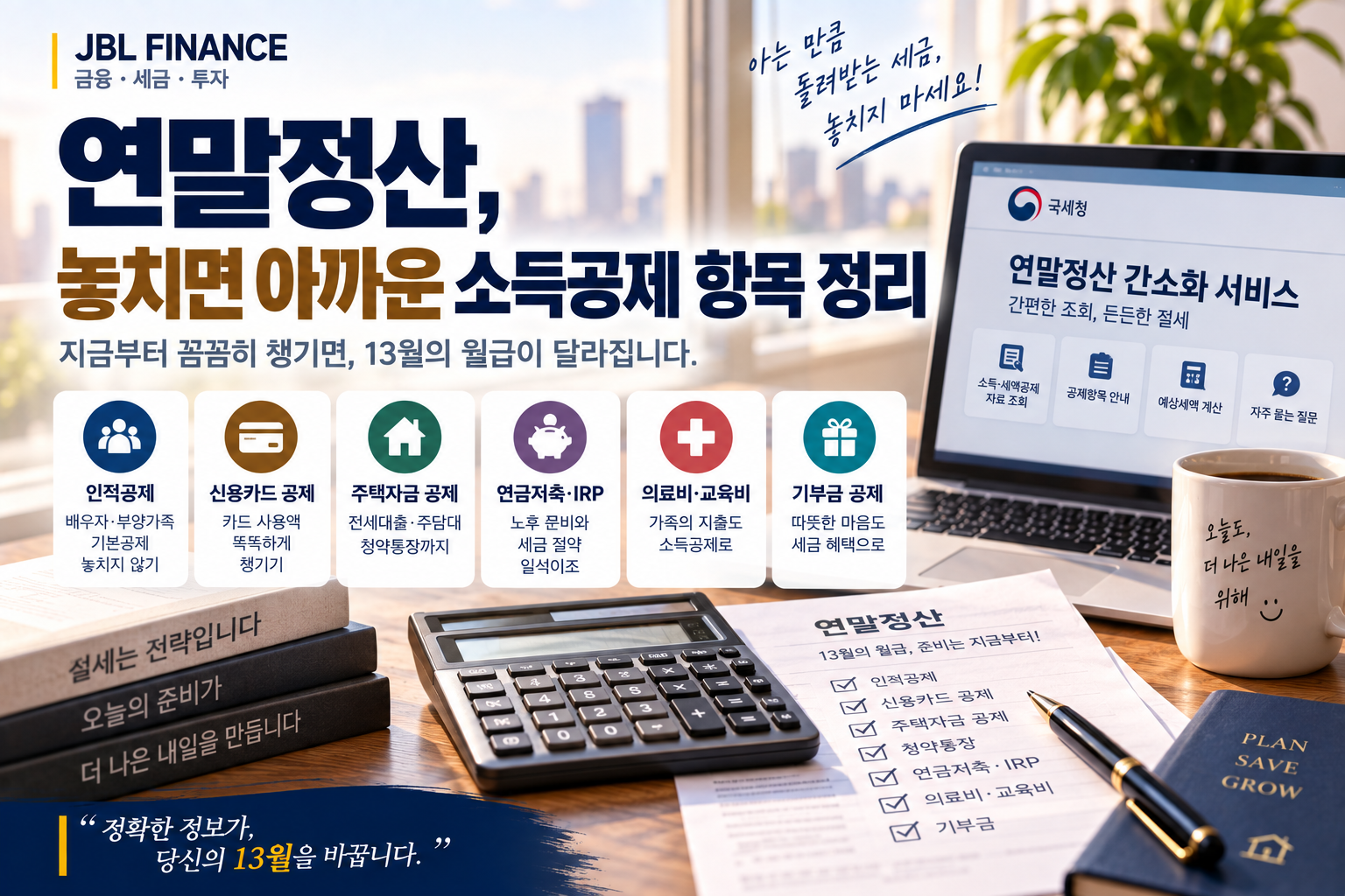 연말정산, 놓치면 아까운 소득공제 항목 정리｜인적공제·카드·주택자금·청약통장 총정리