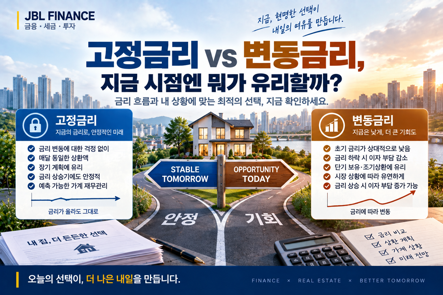 고정금리 vs 변동금리, 지금 시점엔 뭐가 유리할까?｜주택담보대출 금리 선택법